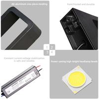Lampe de jardin extérieure en aluminium étanche IP65 avec détecteur de mouvement, éclairage LED pour arche de jardin