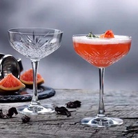 Verre à cocktail sur pied, coupe à champagne européenne, verre rétro, coupe à dessert pour la maison, coupe à martini à large ouverture, verres à vin rouge