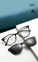 Viral Cat Eye Magnetische Brillenfassung Zwei Tragemöglichkeiten Polarisierte Sonnenbrille Optische Brillenfassung für Alle Geschlechter 2211-4