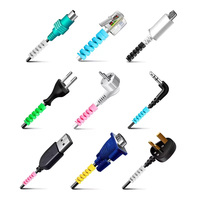 Vente en gros Câble de données spirale silicone housse de protection fil anti-casse adapté au câble de charge d'origine du téléphone portable