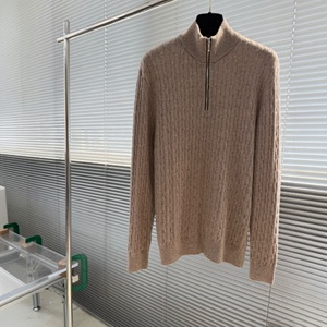 Pull-over en tricot doux 100 % coton noir vintage décontracté et ajusté de luxe pour homme, collection automne ODM - Product Image 2
