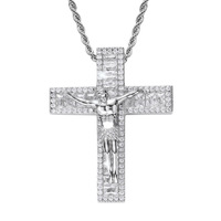 Collier pendentif minimaliste en CZ, bijoux hip-hop en laiton, vente en gros d'usine