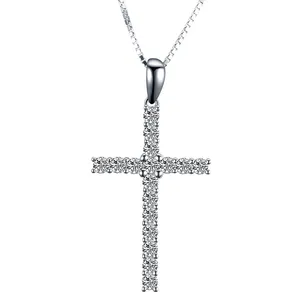 highest grade diamond lab cross colorless necklace competitive price jesus jewelry