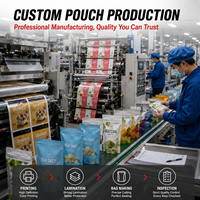 Sachets d'emballage refermables de qualité alimentaire avec fermeture éclair pour café, snacks, thé, protéines en poudre et échantillons alimentaires – Sachets personnalisés à fond plat