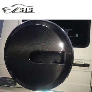 G Wagon ฝาครอบล้อ G63 G550 G500 W463a สำหรับ W464 2018-2022ปีวัสดุคาร์บอนไฟเบอร์แห้งอะไหล่ฝาครอบยางรถ - Product Image 3