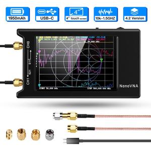Original <span class=keywords><strong>Hugen</strong></span> NanoVNA-H4 4.0 "Display 4.2 Version 1950mAh Batterie Vektor Netzwerk analysator HF VHF UHF Antennen analysator - Product Image 2