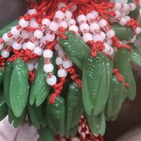 Nouveau Collier PFT ethnique bouddhiste à huit perles avec cordon rouge, boucle de sécurité, pendentif Guanyin Bouddha en imitation jade blanc, cadeau de la Foire du Temple