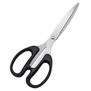 Office Scissors Stainless Steel Black Handle Straight Head For Home Use Paper Cutting - Product Image 3