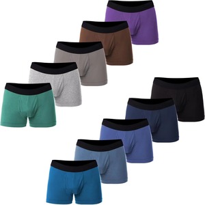 Sous-vêtements respirants et confortables CELINNE, caleçons en coton pour hommes avec ceinture élastique noire. - Product Image 6