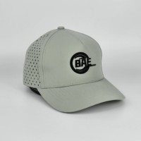Chapeau Bob Hydrophobe Haut de Gamme Sur Mesure avec 6 Panneaux et Trous d'Aération, en Spandex, à Bord Plat et à Bord Sandwich, Idéal pour la Course à Pied