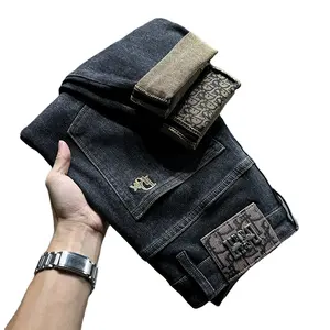 Calças jeans masculinas de bolso, recém-chegado, vintage, para homens