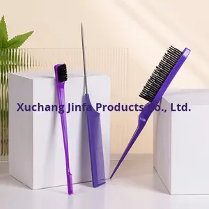 Ensemble de trois peignes pour coloration capillaire à l'huile, couleur unie, brosse pour mèches, brosse à sourcils, peignes à queue pointue pour la séparation des cheveux, 22x3cm - Product Image 6