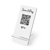 Supports de menu QR en acrylique, supports de table QR personnalisés en acrylique, supports de code QR en acrylique, tentes de table en acrylique pour codes QR, panneaux de codes QR en acrylique