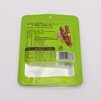 Sachet personnalisé avec fenêtre transparente en aluminium, scellé sur trois côtés, antistatique, pour assaisonnements, épices, barbecue, poudres sèches, snacks et emballages alimentaires