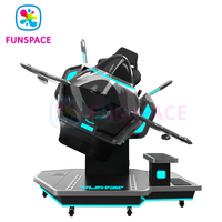 Funspace Factory, venta al por mayor, parque temático de entretenimiento, funciona con monedas, 2 asientos, simulador de avión Vr, máquina de juego de disparos