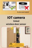 Système de caméra de sécurité avec alarme Tuya IOT Linkage, 1080P WiFi, vision nocturne panoramique/inclinaison, capteurs de porte/PIR, détecteur de fumée, sécurité intelligente pour la maison