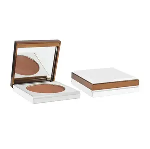 Magnetic White Face Powder Custom Private Label Dark Skin Oil Control Pressed Compact Powder Makeup Foundation with Puff