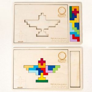 Children Brain Teaser Tangram Early Intelligence Boys and Girls Fun Toy Russian Jigsaw <b>Puzzle</b> - Product Image 4