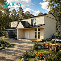 AKAY Villa Modulaire Préfabriquée de Haute Qualité, Résistante au Vent, avec Panneaux Sandwich et Structures en Acier Léger