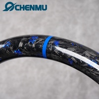 Volant en fibre de carbone bleue forgé en forme de D pour BMW Série F F25 F36 F01 F02 F22 F06 F10 F11 F12 F20 F22 F28 F30 F80 F18