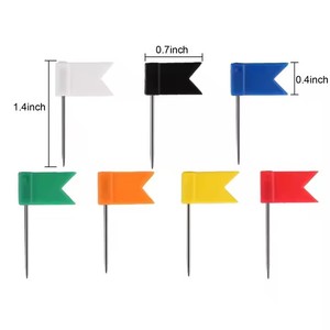 Chinchetas de metal coloridas Uso de oficina Tipo de chincheta para aviso Mapa de tablero de corcho - Product Image 3