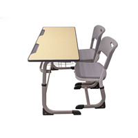 Chaise de bureau commerciale moderne en métal avec combinaison de sièges doubles réglables en hauteur pour l'école, la maison, le bureau, le salon et la salle de classe