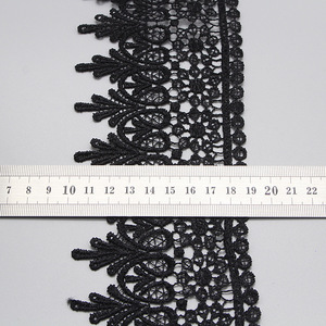 인기 판매 공장 도매 폴리에스터 레이스 보더 고급 의류 액세서리 튤 레이스 자수 레이스 트림 - Product Image 6