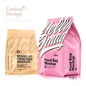 Embalaje para bolsa de café compostable de papel Kraft de fondo plano con válvula y cremallera Bolsas Para embalaje de café - Product Image 2