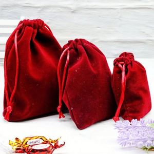 Bolsa de Terciopelo con Cordón de 7*9CM, Bolsas para Joyería, Bolsa Pequeña de Tela, Bolsa Negra para Teléfono Celular, Bolsas de Regalo para Joyería - Product Image 1