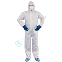 Combinaison de protection jetable non tissée, imperméable et anti-chimique, avec protection de niveau C, coupe ample