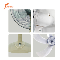 Ventilateur de table électrique oscillant à 5 pales mécaniques de 16 pouces, 3 vitesses, faible bruit, grille de sécurité, base large, pour chambre à coucher, bureau