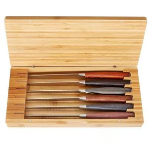 Caja de Almacenamiento para Cuchillos La Cote, Juego de 7 Piezas, Organizador de Cubertería de Cocina con Tapa Abatible de Madera - Product Image 5