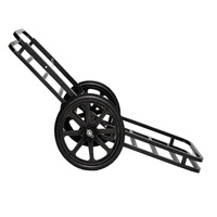Chariot à cerfs 2 en 1 à usage intensif de 500lb, transporteur de gibier en acier et porte-bagages monté sur attelage avec grandes roues