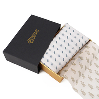 Ensemble cadeau de mouchoirs de poche en soie jacquard blancs pour hommes, avec logo d'entreprise, marque privée, souvenir