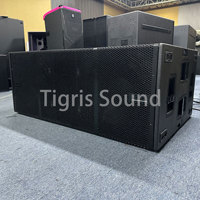 VIO S218 Double Subwoofer Actif 18 Pouces 1500W RMS 6000W Crête 28Hz en Bouleau pour Système de Sonorisation Professionnel