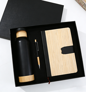 Coffret Cadeau Luxe Promotionnel : Carnet A5 en Bois à Couverture Rigide, 100 Feuilles, Reliure Cousue, Journal de Bureau Personnalisé avec Stylo - Product Image 3
