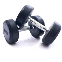 Haltère Rond Noir de Fitness Personnalisé en Caoutchouc, 20 Livres, 90 lb, Haltères Réglables en Chrome de 20 kg, 12 kg, 25 kg