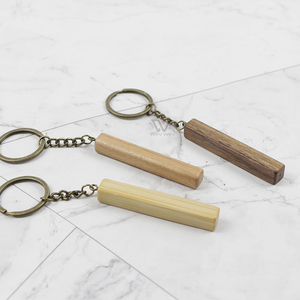 Thermal Transfer Printing Wood Keychain Slim Mini Bags Wooden Key Holder Keyring