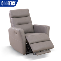 Fauteuil inclinable électrique en cuir pleine fleur MANWAH CHEERS, fauteuil de salon à gravité zéro, confort de luxe, canapé en cuir de vachette