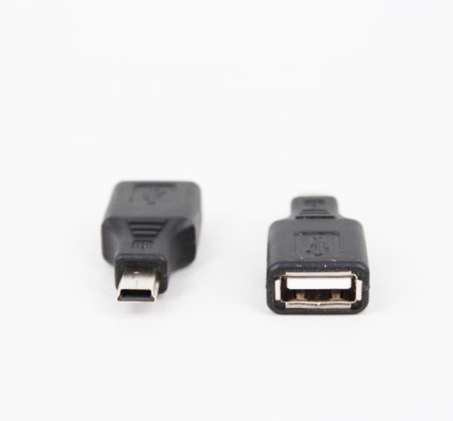 Car Audio MP3 Tablet Mini USB T Shaped 5P Male to Usb 2.0 Female  OTG Adapter Data Cable Conversion Plug Converter Adapter
