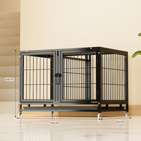 Cage d'élevage respirante en fer pour chiens de petite race et de type Teddy, chiens de taille moyenne, chats - Idéale pour les animaleries et les cliniques vétérinaires