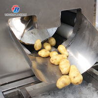 Machine de nettoyage des aliments, rouleaux à brosse thermique avec arbre en spirale diamant, pour le lavage des pommes de terre et des carottes, Machine automatique
