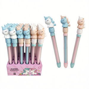 Pistola ad acqua a forma di testa di unicorno 37 cm, gioco da spiaggia per bambini, divertimento garantito - Product Image 2