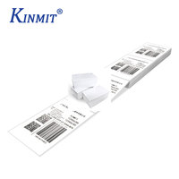 Étiquettes d'expédition adhésives thermiques imperméables blanches en pliage continu 4 x 6, 500 pièces, pour promotion en supermarché, compatibles avec les imprimantes