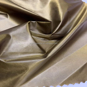 20D 400T <strong>Trilobal</strong> Black Yarn Nylon Taffeta Two Tone Shiny Metallic Nylon Taffeta <strong>Fabric</strong> With Cire and WR for Downproof Jackets - Product Image 2