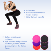 Logo personnalisé Entraînement de gymnastique Noyau de fitness Sliding Workout Yoga Pilates Exercise Sliders Gliding Discs