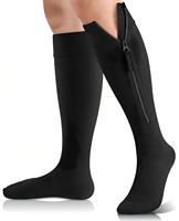 Chaussettes de compression graduées OEM personnalisées 15-20 mmHg avec fermeture éclair, haute qualité, respirantes, pour la course et les infirmières