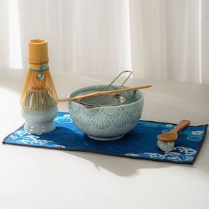 Japanese-Style Matcha Making <b>Tool</b> Set Matcha Bowl Whisk Tea Scoop Tea Whisk Stand & Matcha Brush with Blue Gift <b>Box</b> - Product Image 4