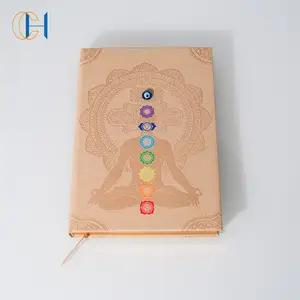 C & H Handgemaakt Lederen Tijdschrift Zeven Stenen Chakra Kristal Genezing Groot Lederen Tijdschrift Healing Art Book-Bovennatuurlijk