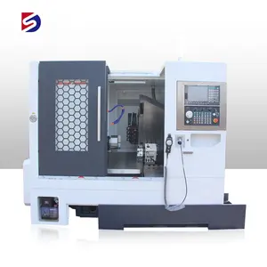 Çin cnc makineleri hassas eğimli cnc torna canlı takım TCK50DY-8 torna ve freze makinesi combo